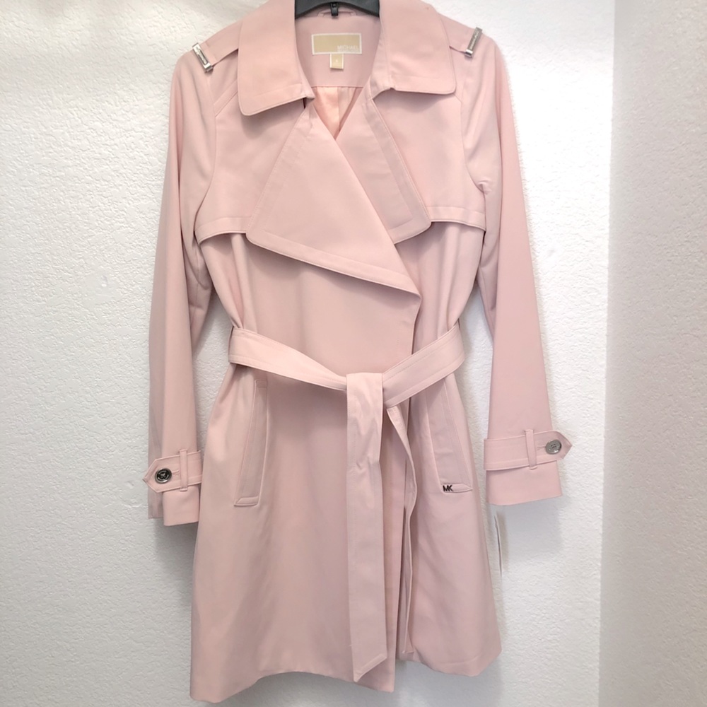 Light Pink Michael Kors Raincoat Trench